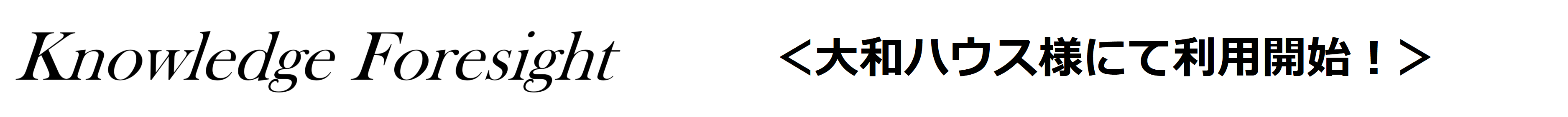 株式会社ナレッジフォーサイト